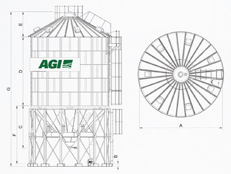 Blueprint with measurements