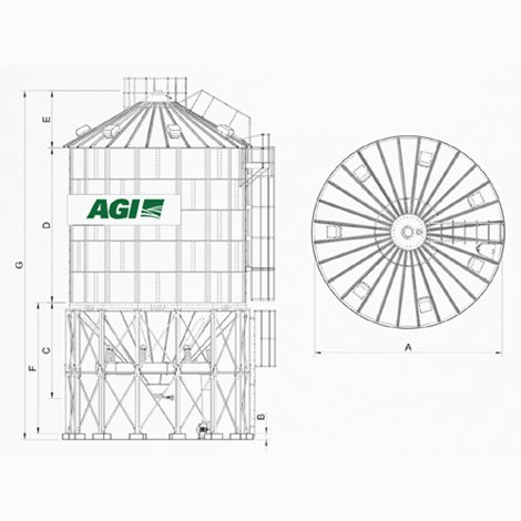 Planta do silo elevado